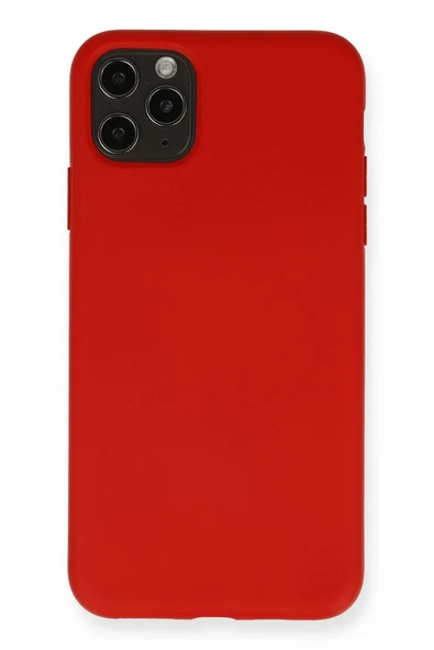 iPhone 11 Pro Max Kılıf Nano içi Kadife Silikon - Kırmızı ürün görseli