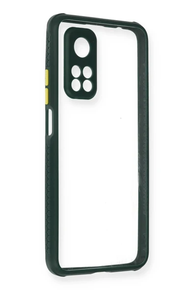 Xiaomi Mi 10T Pro Kılıf Miami Şeffaf Silikon - Koyu Yeşil ürün görseli