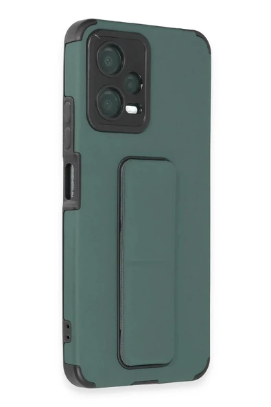 Xiaomi Poco X5 5G Kılıf Mega Standlı Silikon - Yeşil - Resim 3