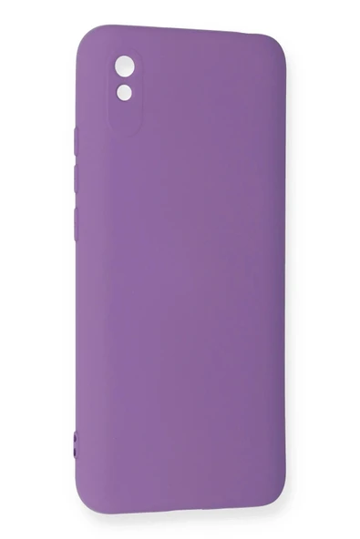 Xiaomi Redmi 9A Kılıf Nano içi Kadife Silikon - Mor - Resim 2