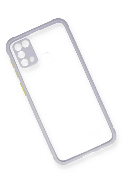 Samsung Galaxy M31 Kılıf Miami Şeffaf Silikon - Lila - Resim 3