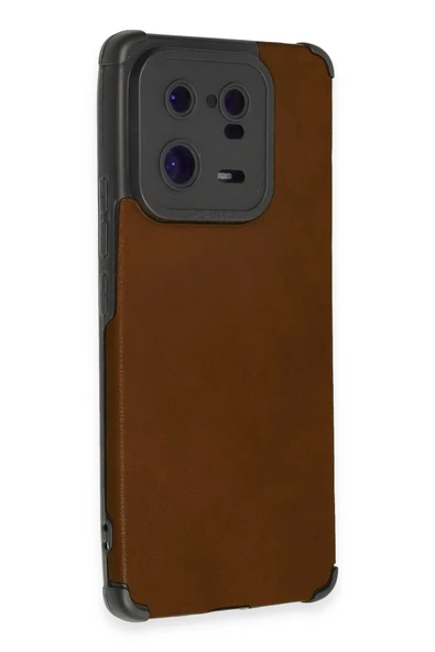 Xiaomi Mi 13 Pro Kılıf Loop Deri Silikon - Kahverengi - Resim 2