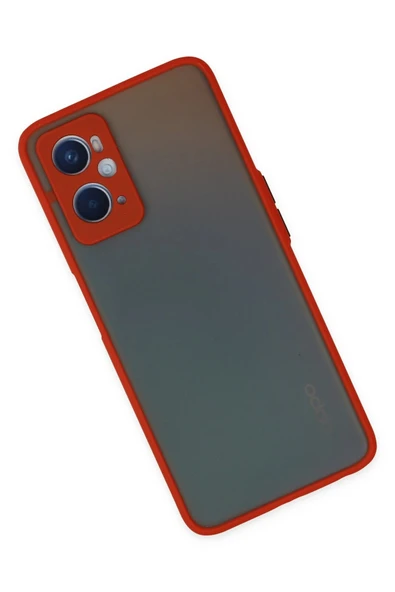 Oppo A96 Kılıf Montreal Silikon Kapak - Kırmızı - Resim 2