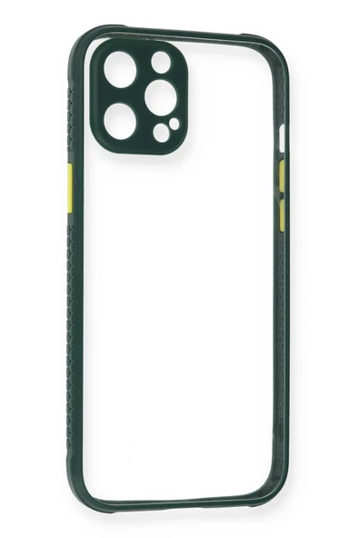 iPhone 12 Pro Max Kılıf Miami Şeffaf Silikon - Koyu Yeşil ürün görseli