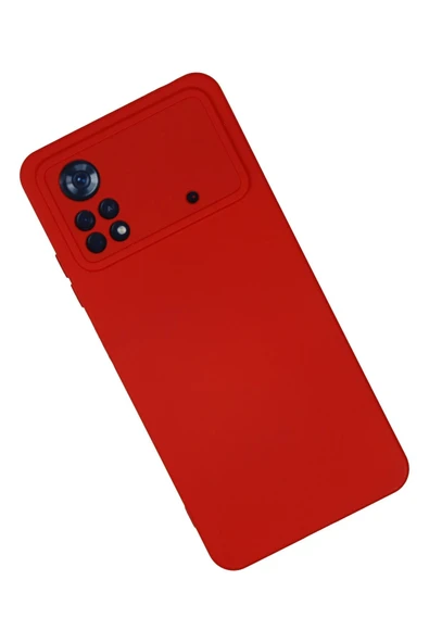 Xiaomi Poco X4 Pro 5G Kılıf Nano içi Kadife Silikon - Kırmızı - Resim 2