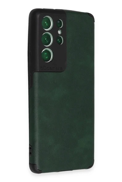 Samsung Galaxy S21 Ultra Kılıf Loop Deri Silikon - Yeşil - Resim 2