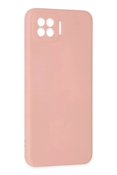 Oppo A73 Kılıf Nano içi Kadife Silikon - Pudra - Resim 2