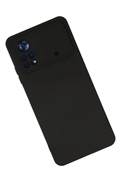 Xiaomi Poco X4 Pro 5G Kılıf Nano içi Kadife Silikon - Siyah - Resim 3