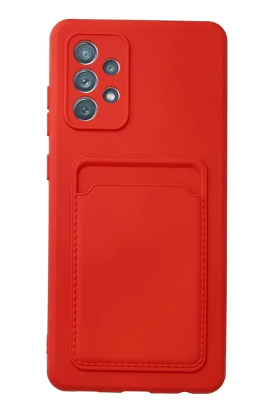 Samsung Galaxy A33 5G Kılıf Kelvin Kartvizitli Silikon - Kırmızı ürün görseli