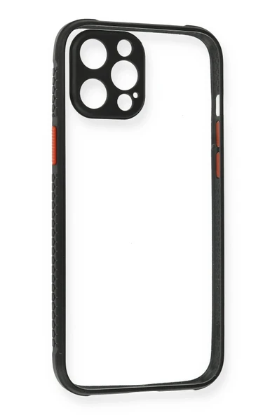 iPhone 12 Pro Kılıf Miami Şeffaf Silikon - Siyah ürün görseli