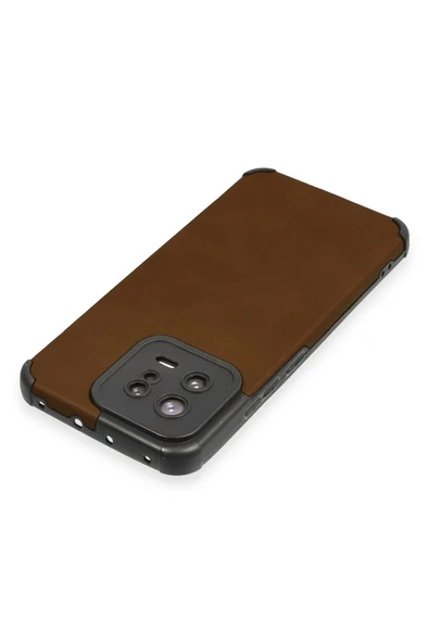 Xiaomi Mi 13 Kılıf Loop Deri Silikon - Kahverengi - Resim 3