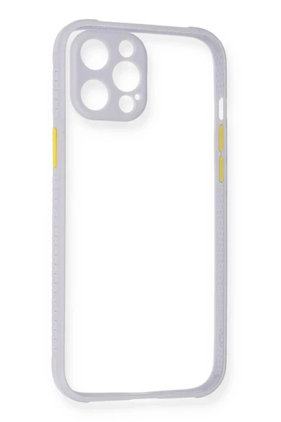 iPhone 12 Pro Kılıf Miami Şeffaf Silikon - Lila ürün görseli