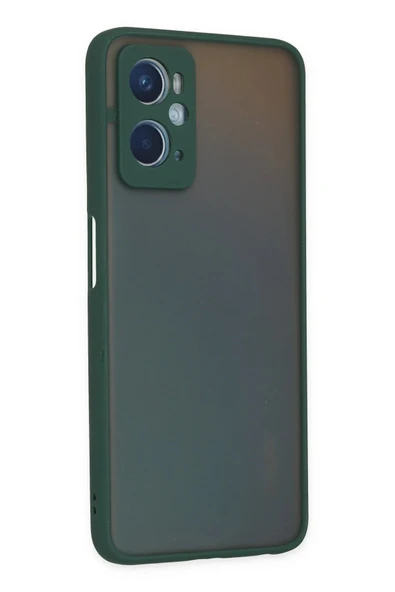 Oppo A96 Kılıf Montreal Silikon Kapak - Yeşil - Resim 3