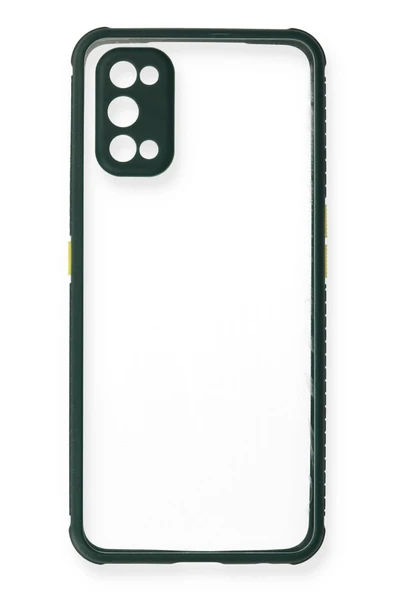 Realme 7 Pro Kılıf Miami Şeffaf Silikon - Koyu Yeşil - Resim 2