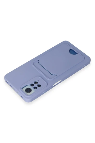 Xiaomi Redmi Note 11 Pro Kılıf Kelvin Kartvizitli Silikon - Lila - Resim 3