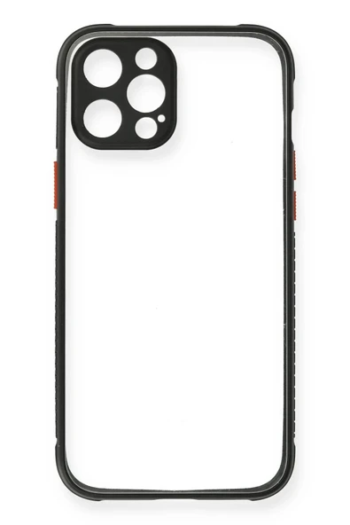 iPhone 12 Pro Kılıf Miami Şeffaf Silikon - Siyah - Resim 2