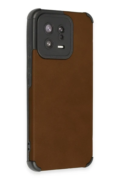 Xiaomi Mi 13 Kılıf Loop Deri Silikon - Kahverengi - Resim 2