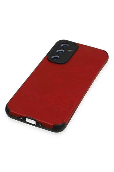 Samsung Galaxy A54 5G Kılıf Loop Deri Silikon - Kırmızı - Resim 2