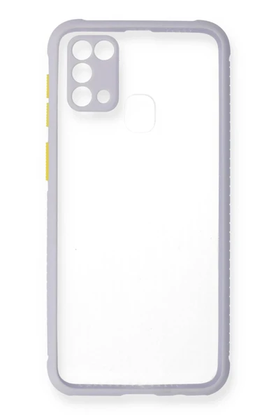 Samsung Galaxy M31 Kılıf Miami Şeffaf Silikon - Lila - Resim 2