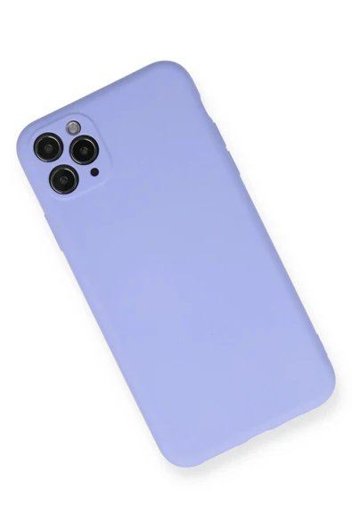 iPhone 11 Pro Max Kılıf Nano içi Kadife Silikon - Lila - Resim 2