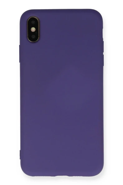 iPhone XS Max Kılıf Nano içi Kadife Silikon - Mor ürün görseli