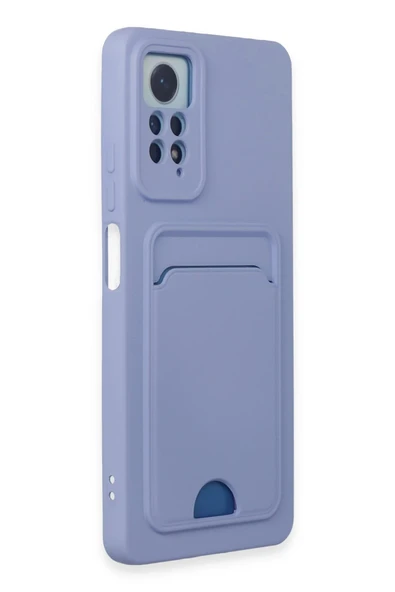 Xiaomi Redmi Note 11 Pro Kılıf Kelvin Kartvizitli Silikon - Lila - Resim 2