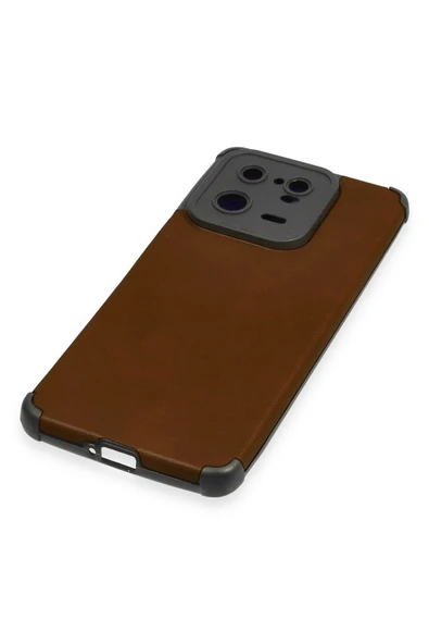 Xiaomi Mi 13 Pro Kılıf Loop Deri Silikon - Kahverengi - Resim 4