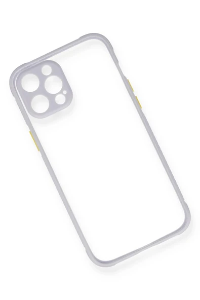 iPhone 12 Pro Kılıf Miami Şeffaf Silikon - Lila - Resim 3