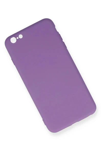 iPhone 6 Plus Kılıf Nano içi Kadife Silikon - Mor - Resim 2