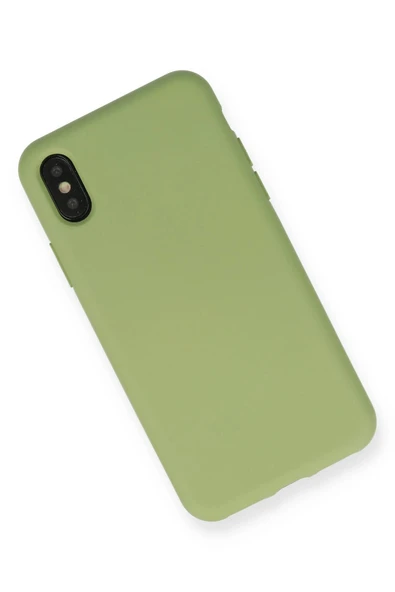 iPhone XS Max Kılıf Nano içi Kadife Silikon - Yeşil - Resim 2