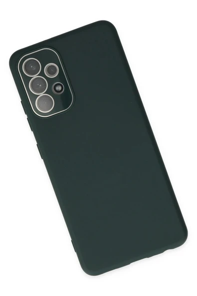 Samsung Galaxy A53 5G Kılıf Lansman Glass Kapak - Koyu Yeşil - Resim 3