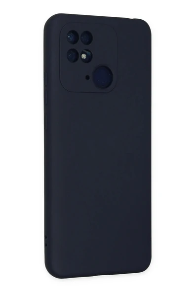 Xiaomi Redmi 10C Kılıf Nano içi Kadife Silikon - Lacivert - Resim 3