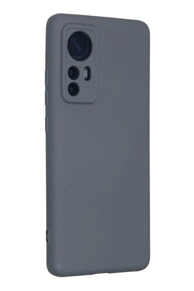 Xiaomi Mi 12 Kılıf Nano içi Kadife Silikon - Gri - Resim 2