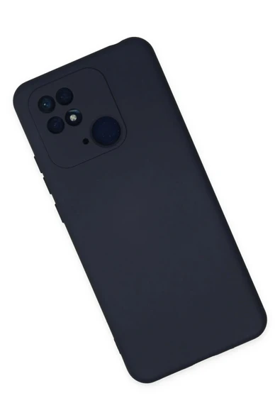 Xiaomi Redmi 10C Kılıf Nano içi Kadife Silikon - Lacivert - Resim 2