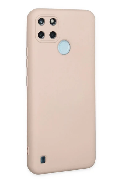 Realme C25Y Kılıf Nano içi Kadife Silikon - Pudra - Resim 3
