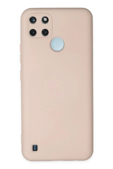 Realme C25Y Kılıf Nano içi Kadife Silikon - Pudra ürün görseli
