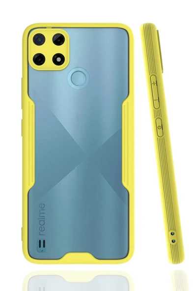 Realme C25Y Kılıf Platin Silikon - Sarı ürün görseli