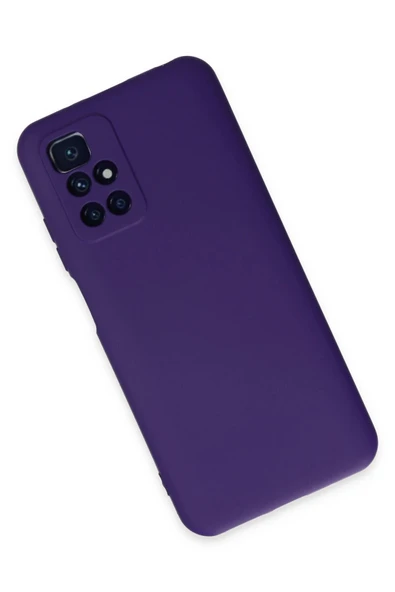 Xiaomi Redmi 10 2022 Kılıf Nano içi Kadife Silikon - Mor - Resim 3