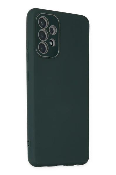 Samsung Galaxy A53 5G Kılıf Lansman Glass Kapak - Koyu Yeşil - Resim 2