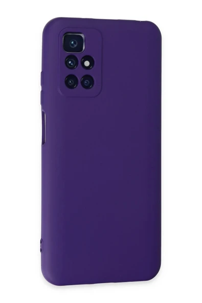 Xiaomi Redmi 10 2022 Kılıf Nano içi Kadife Silikon - Mor - Resim 2