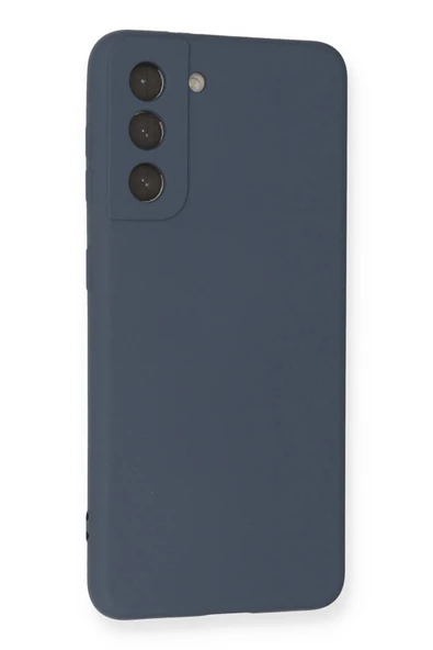 Samsung Galaxy S21 Kılıf Nano içi Kadife Silikon - Gri - Resim 2