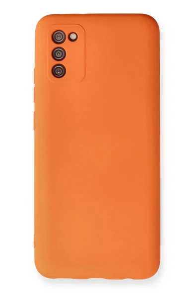 Samsung Galaxy A02S Kılıf Nano içi Kadife Silikon - Turuncu ürün görseli