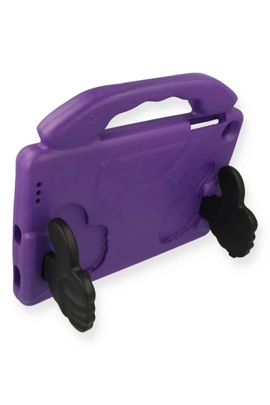 iPad 4 9.7 Kılıf Like Stantlı Tablet Silikon - Mor - Resim 3