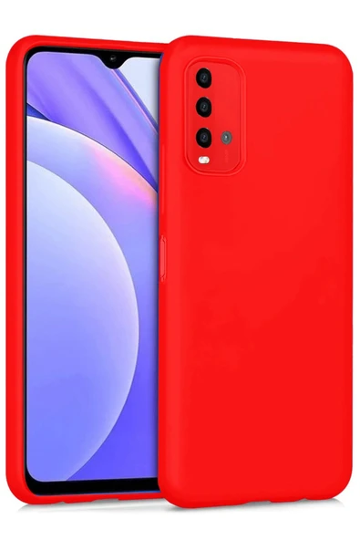 Xiaomi Redmi 9T Kılıf Nano içi Kadife Silikon - Kırmızı ürün görseli