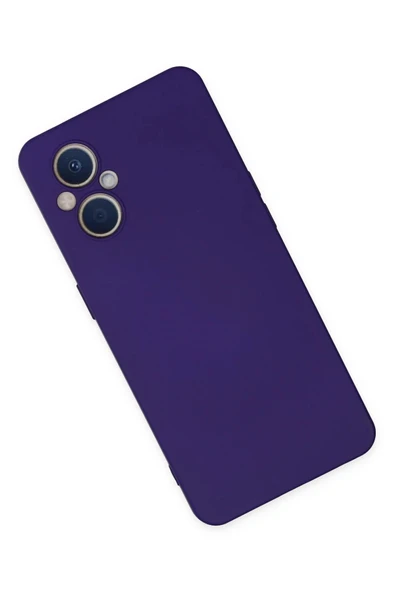 Oppo Reno 7 Lite Kılıf Nano içi Kadife Silikon - Mor - Resim 2