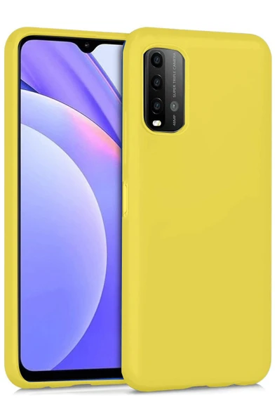 Xiaomi Redmi 9T Kılıf Nano içi Kadife Silikon - Sarı ürün görseli