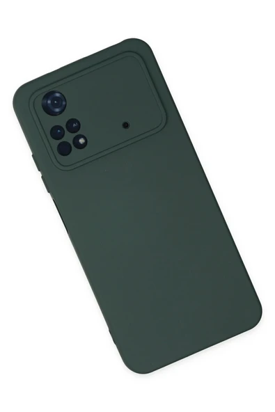 Xiaomi Poco M4 Pro 4G Kılıf Nano içi Kadife Silikon - Koyu Yeşil - Resim 2