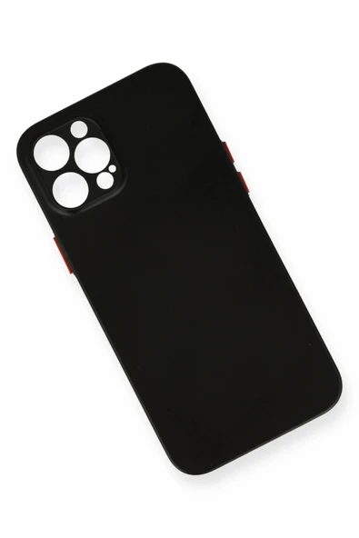 iPhone 12 Pro Max Kılıf PP Ultra İnce Kapak - Siyah - Resim 3