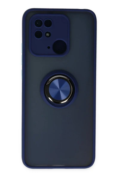 Xiaomi Redmi 10C Kılıf Montreal Yüzüklü Silikon Kapak - Lacivert ürün görseli