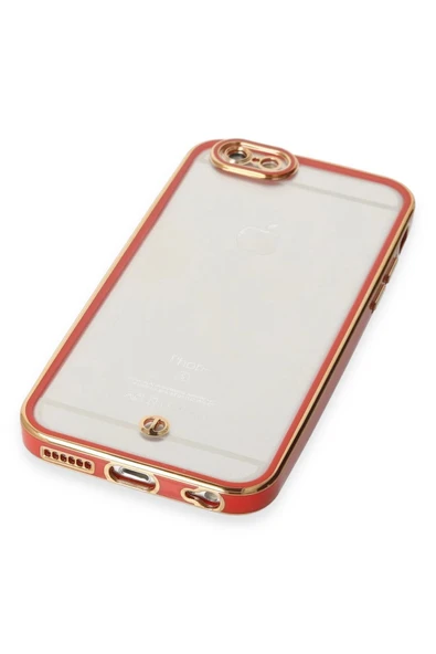 iPhone 6 Kılıf Liva Lens Silikon - Kırmızı - Resim 4